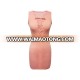 New Fashion Polyester Spandex Women Sexy Sleeveless Salmon Color Low Cut Short Bandage Party Dress with Front Lacing