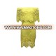 Fashion Collection 100% Cotton Women Ladies Elegant Off Shoulder Yellow Color Cocktail Party Dress with Crochet Lace